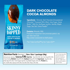 SKINNYDIPPED packaging shot highlighting convenient portable snack packs