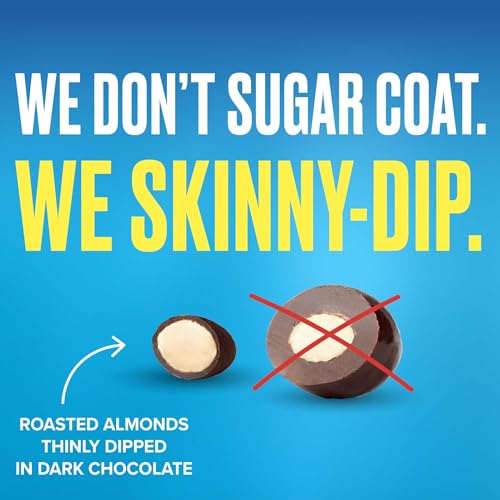 SkinnyDipped Dark Cups packaging highlights a gluten-free snack.