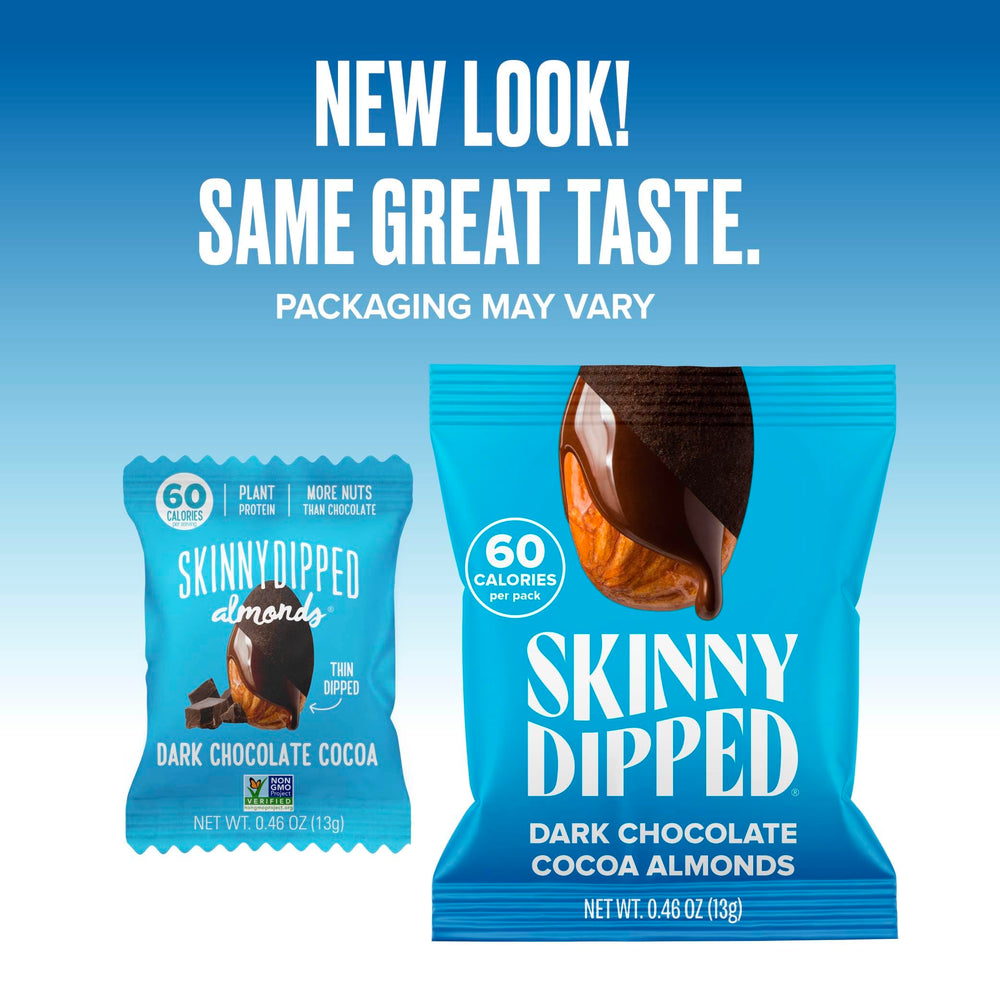 No artificial colors or flavors in SKINNYDIPPED almond snacks.