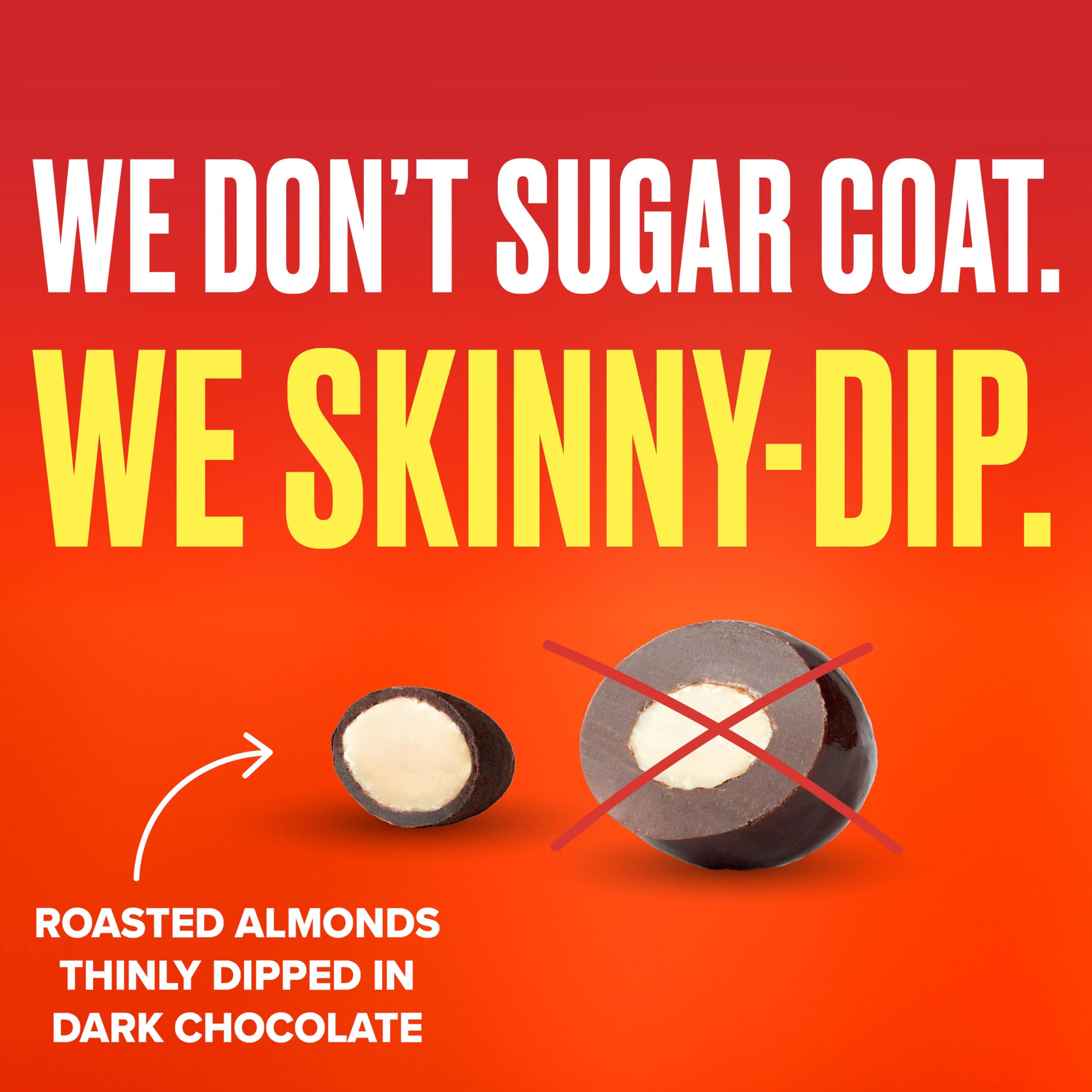 Gluten-free, Kosher snack featuring SkinnyDipped almonds