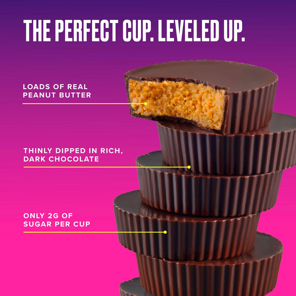 Keto-friendly label signals lower-sugar indulgence on SkinnyDipped cups.