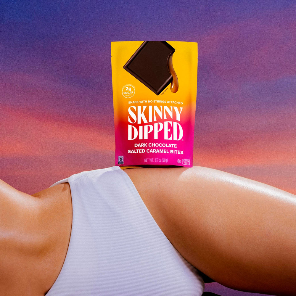 SkinnyDipped cross-section illustrates a crisp shell and gooey caramel center.