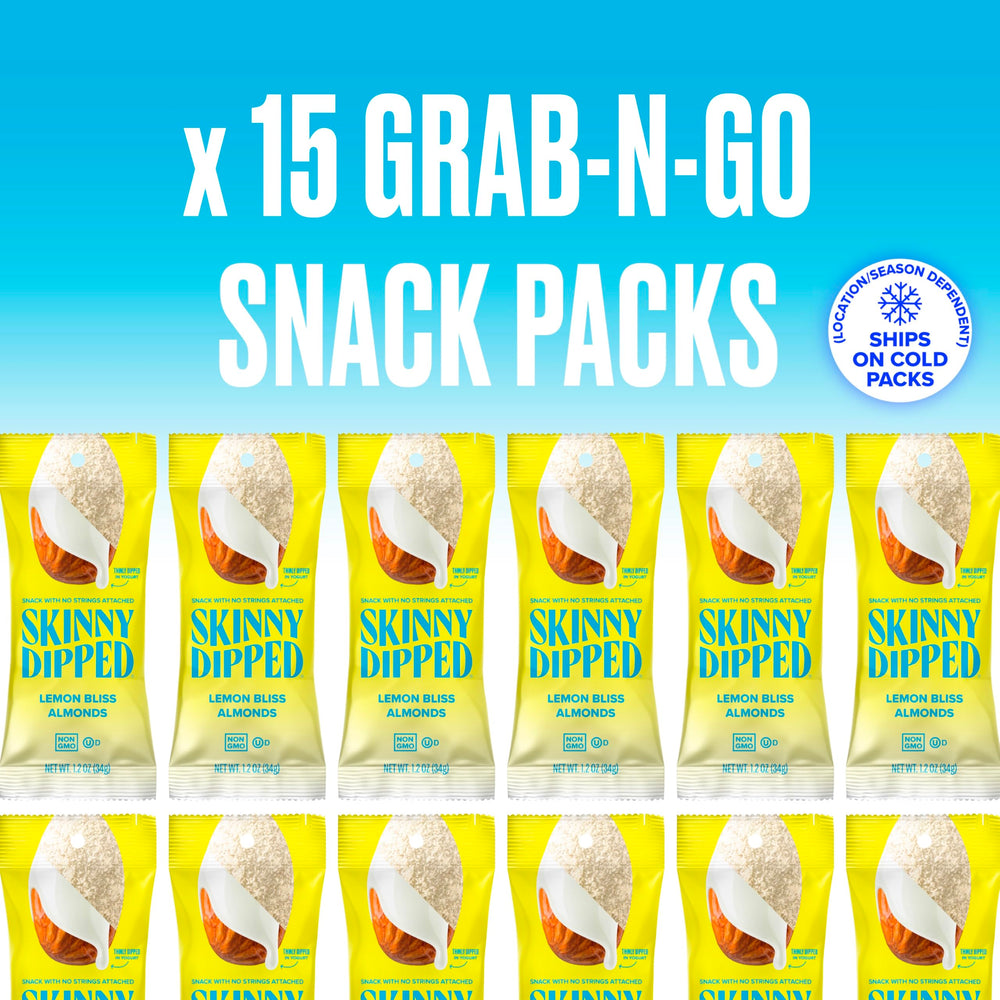 SkinnyDipped Lemon Bliss Almonds lemon zest detail highlights citrus aroma and fresh flavor