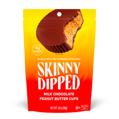 SkinnyDipped milk chocolate peanut butter cups, gluten-free and ready to enjoy anywhere.