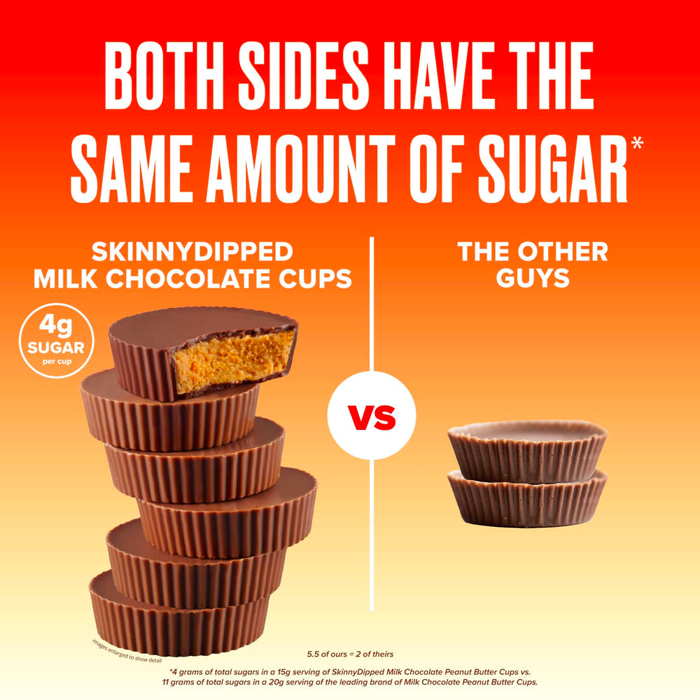 SkinnyDipped no palm oil label emphasizes clean ingredients on packaging.