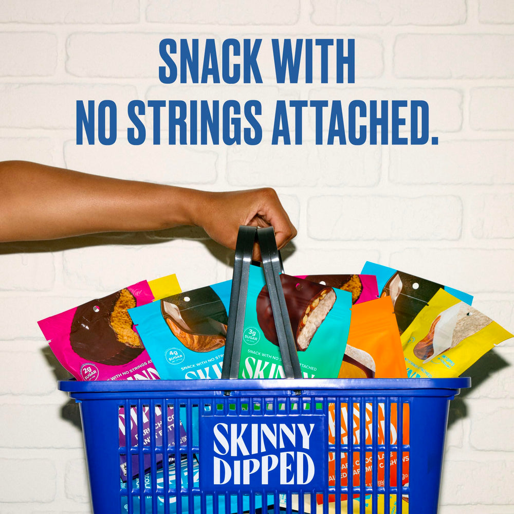 SKINNYDIPPED on-the-go snack in a bag for quick energizing moments