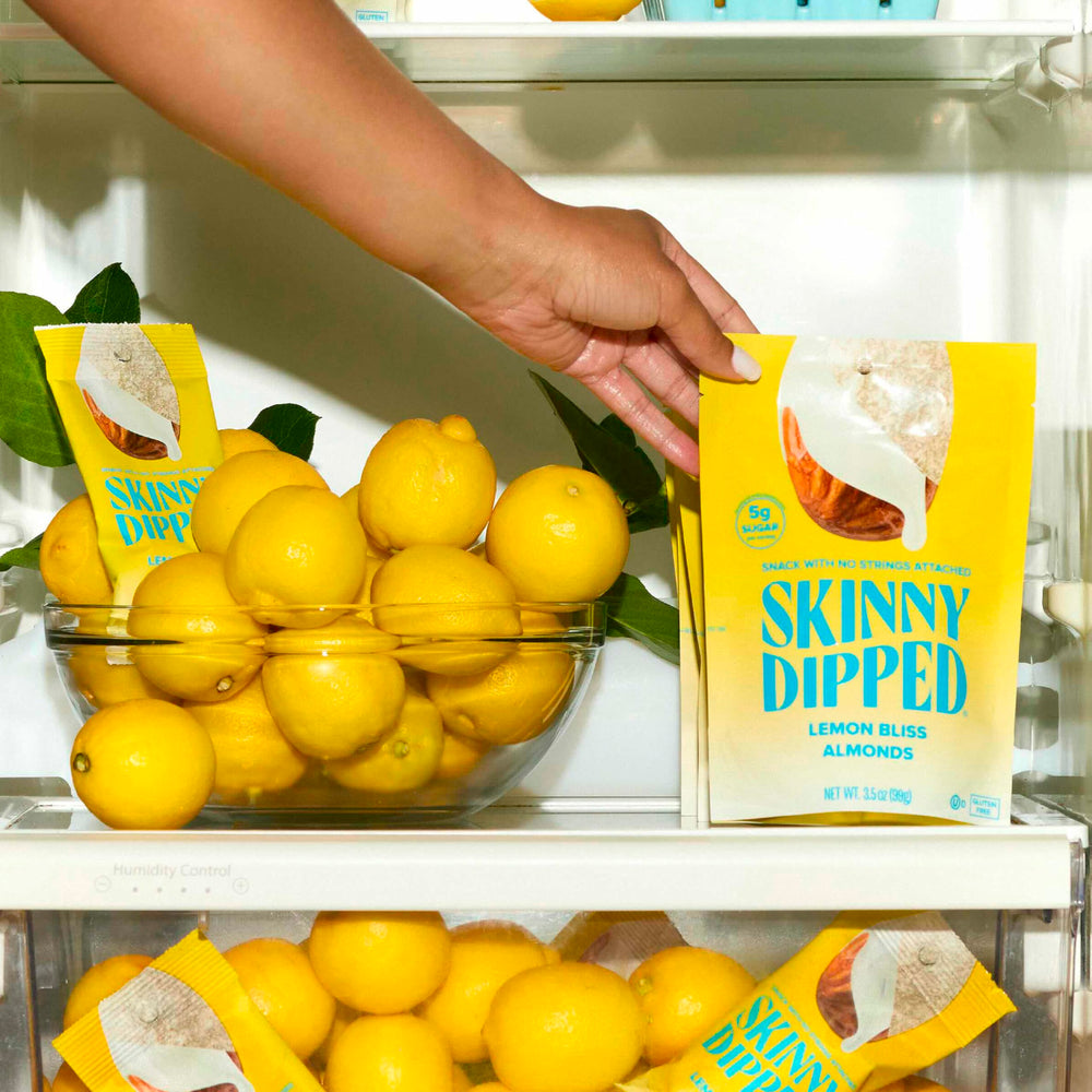 SKINNYDIPPED on-the-go snack—perfect for busy days.