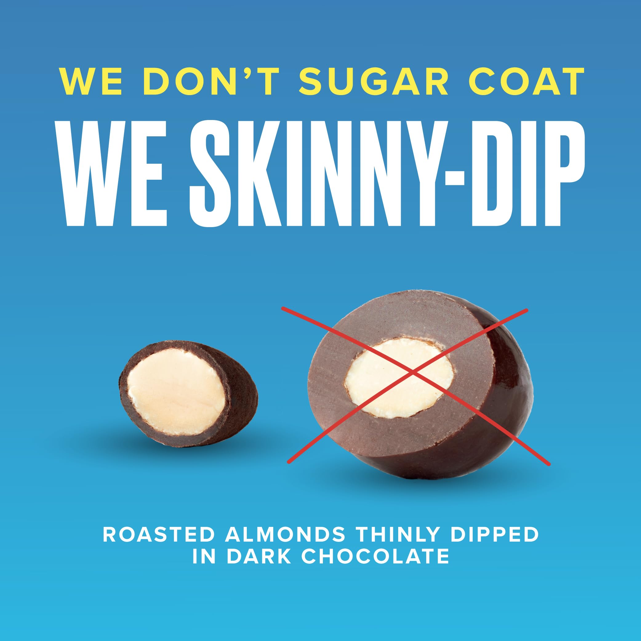 SkinnyDipped resealable bag keeps freshness for later.