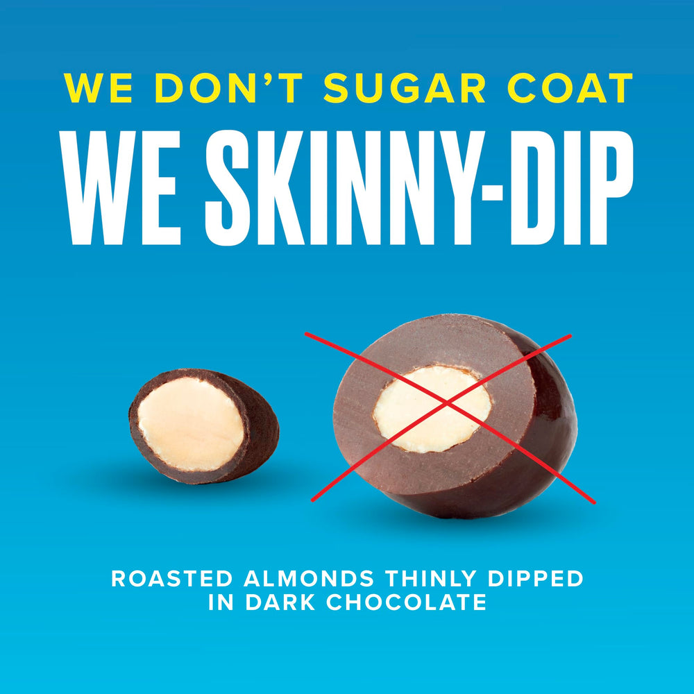 SkinnyDipped resealable bag keeps freshness for later.