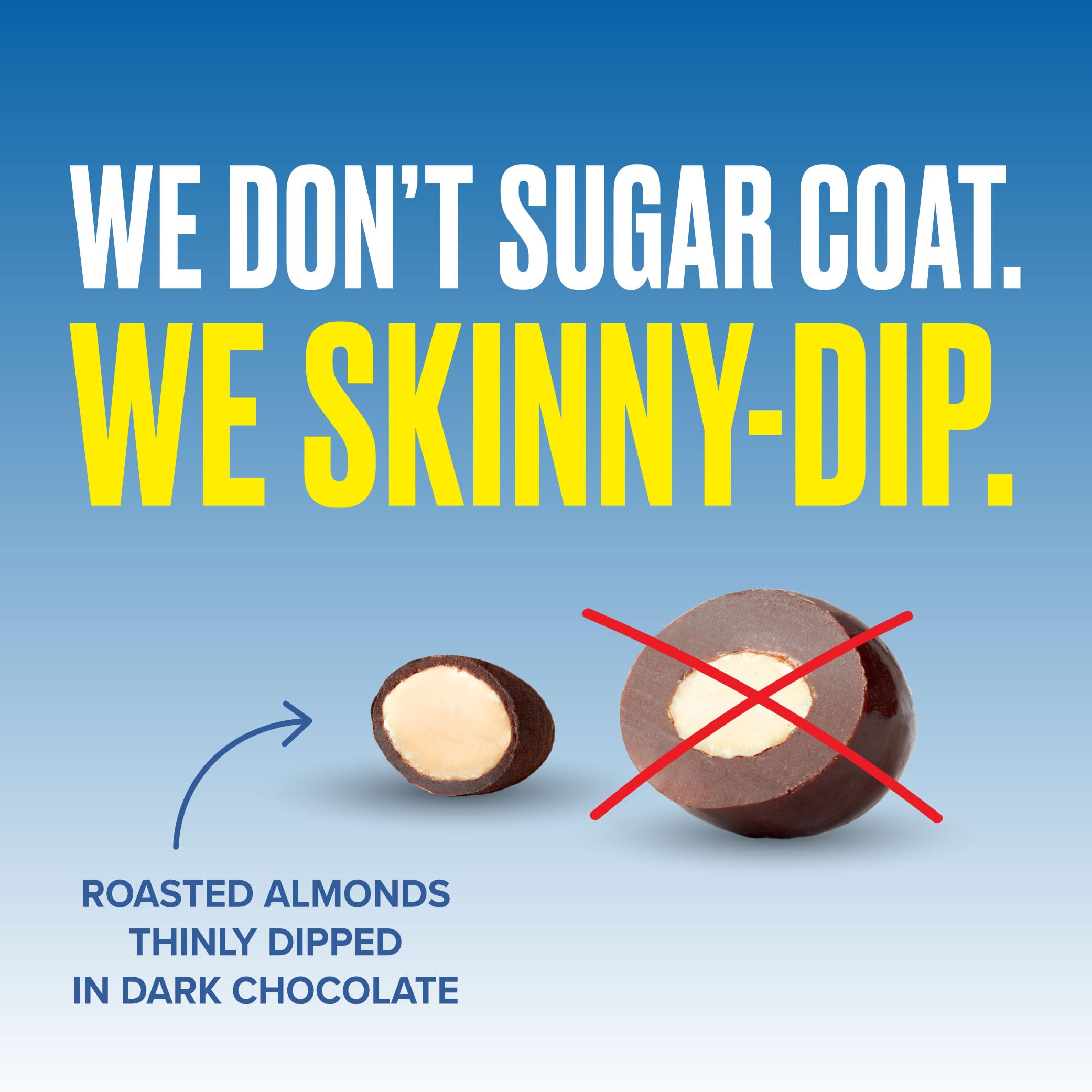 SkinnyDipped resealable bags (5) of 3.5 oz for freshness and portability.