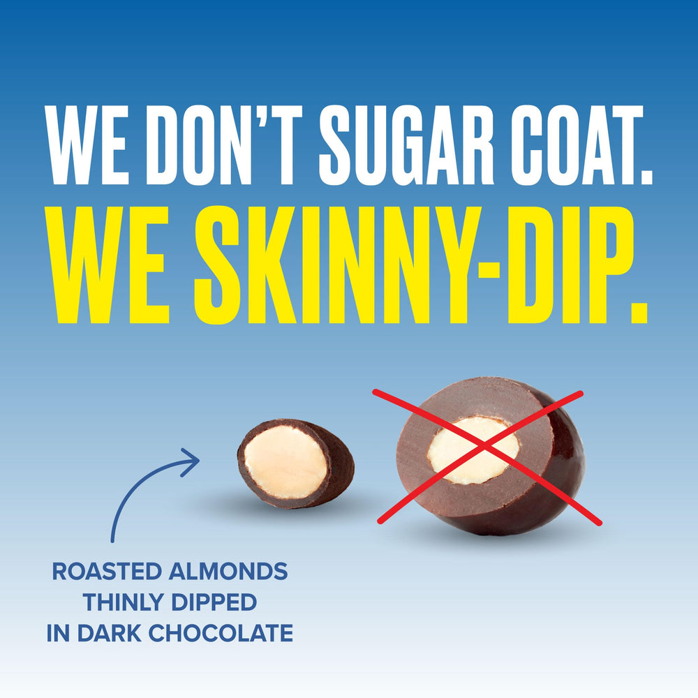 SkinnyDipped resealable bags (5) of 3.5 oz for freshness and portability.