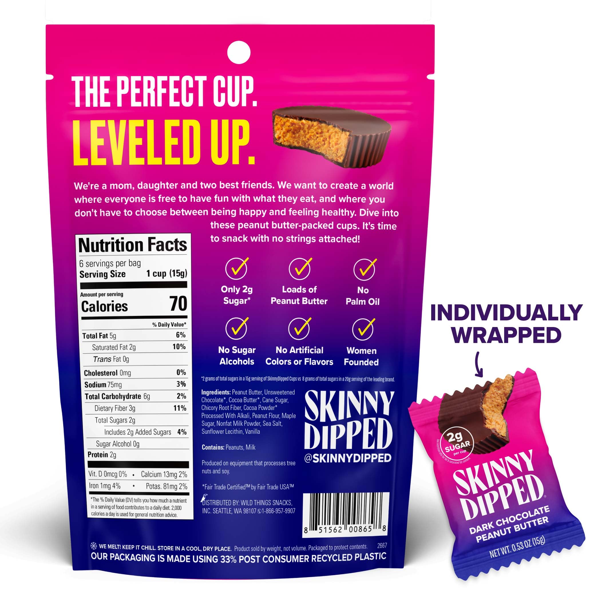 SkinnyDipped Salted Caramel Cashews close-up reveals glossy caramel.