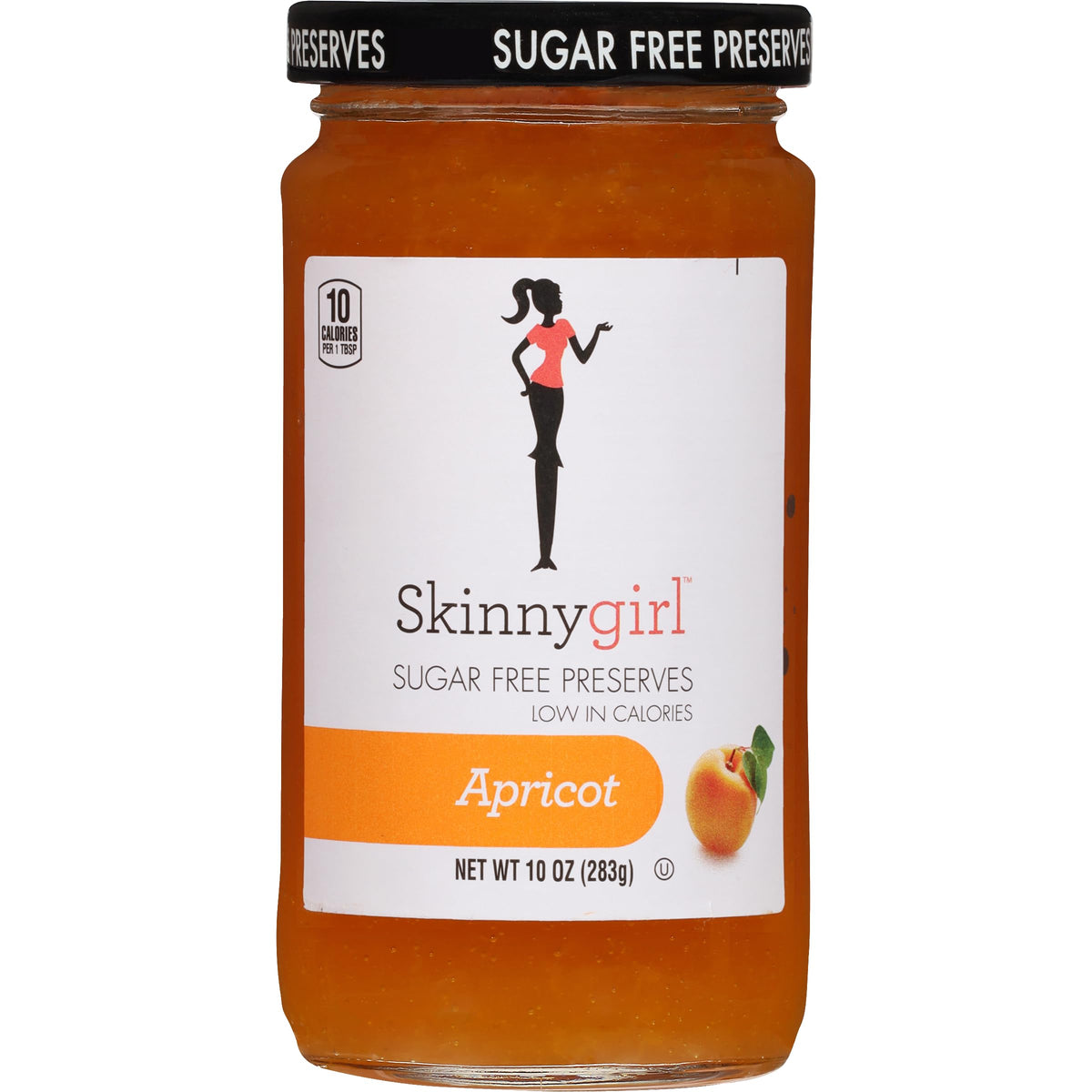 Skinnygirl Apricot Mimosa preserves jar showing sugar-free fruity flavor for bright toast