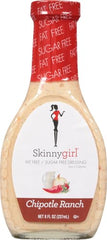Skinnygirl dressing over a colorful salad plate for a quick lunch