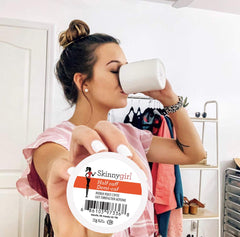 Skinnygirl Half Caff steaming cup invites a smooth morning ritual