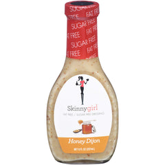 Skinnygirl Honey Dijon dressing bottle—sugar-free and gluten-free for light salads.