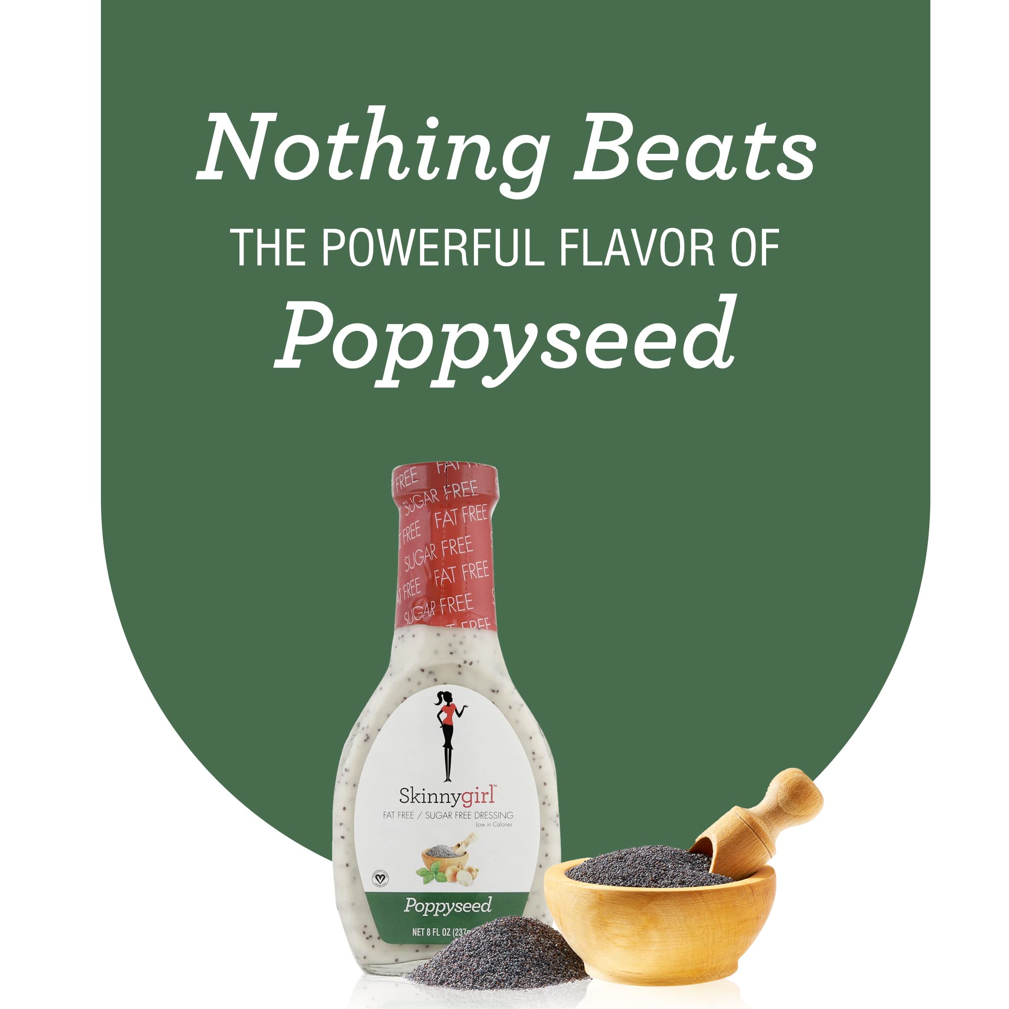 Assorted Skinnygirl dressings displayed on a kitchen counter.
