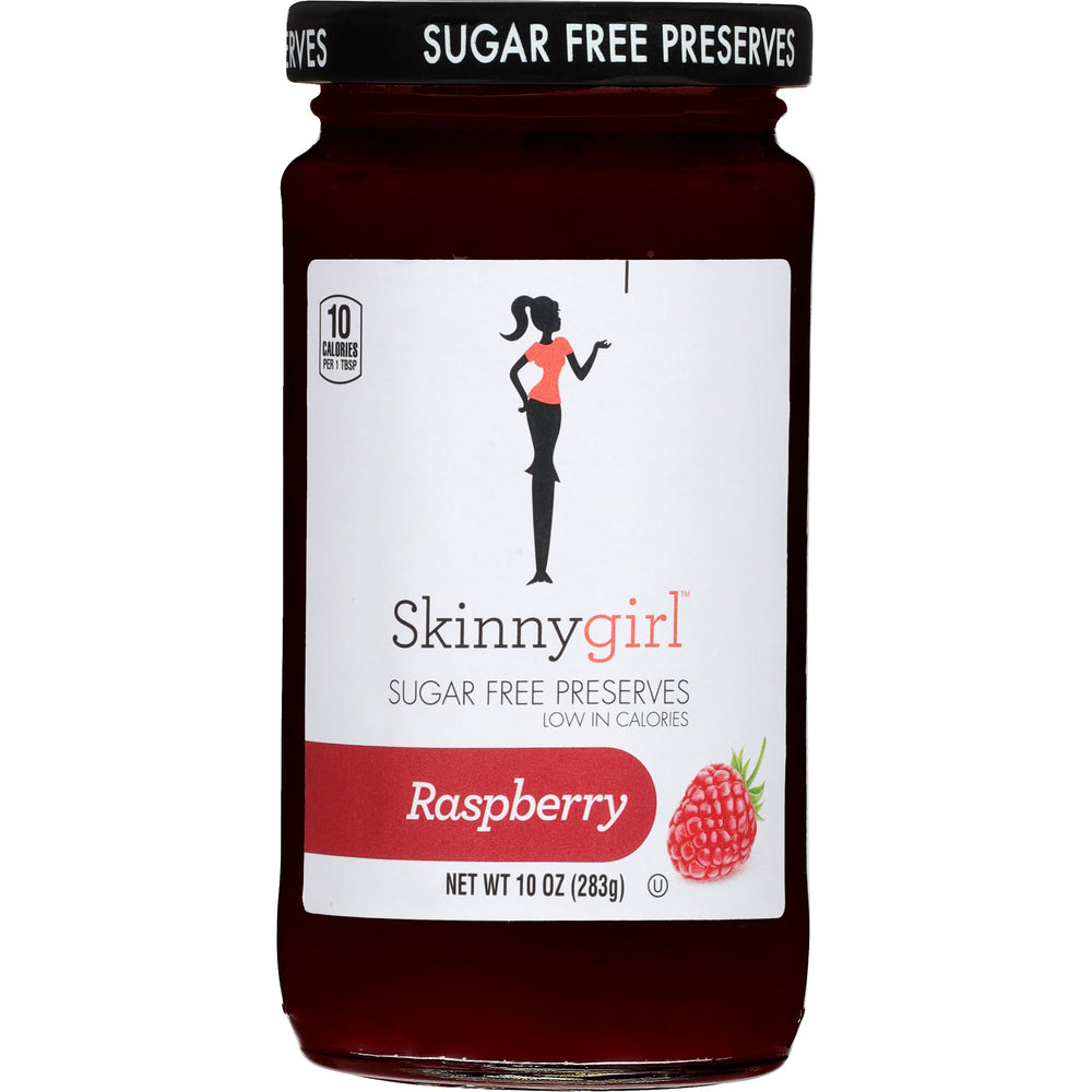 Skinnygirl Raspberry Bellini preserves jar ready for a bright breakfast