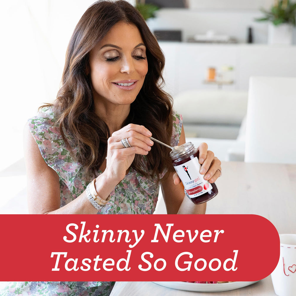 Yogurt topped with Skinnygirl Raspberry Bellini preserves