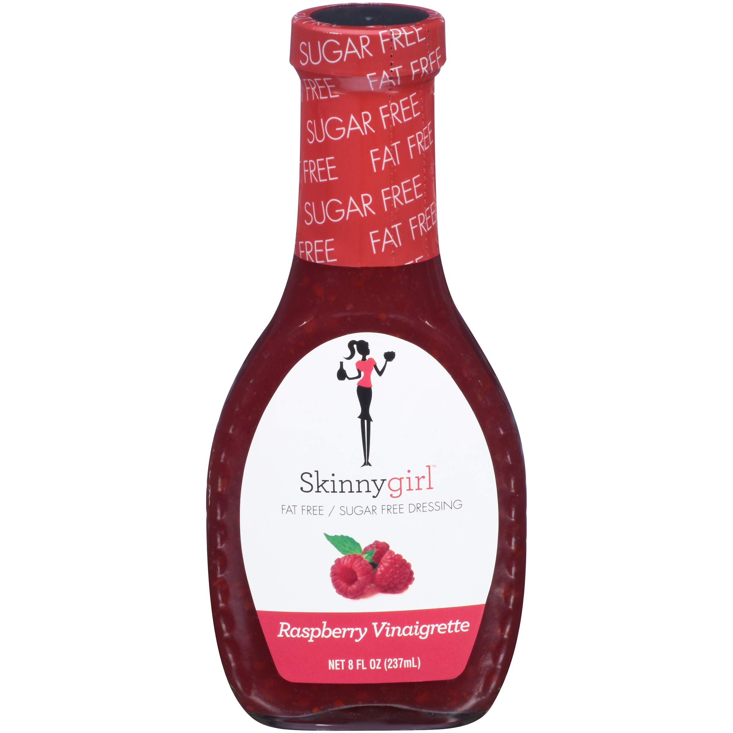 Skinnygirl Raspberry Vinaigrette bottle front label for quick healthy flavor.