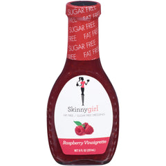 Skinnygirl Raspberry Vinaigrette bottle front label for quick healthy flavor.