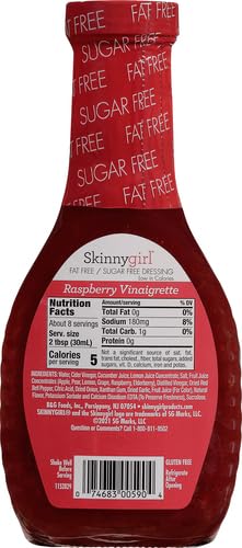 Spring mix with walnuts dressed by Skinnygirl Raspberry Vinaigrette for a fresh side.