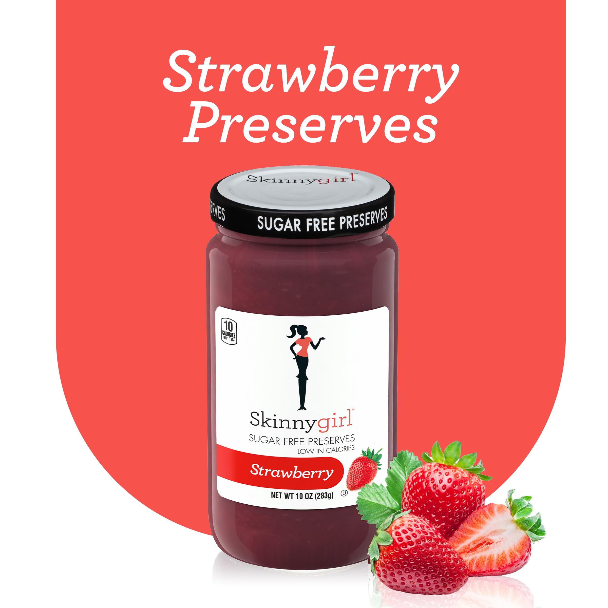 Slice of toast with Skinnygirl preserves for a colorful brunch addition.