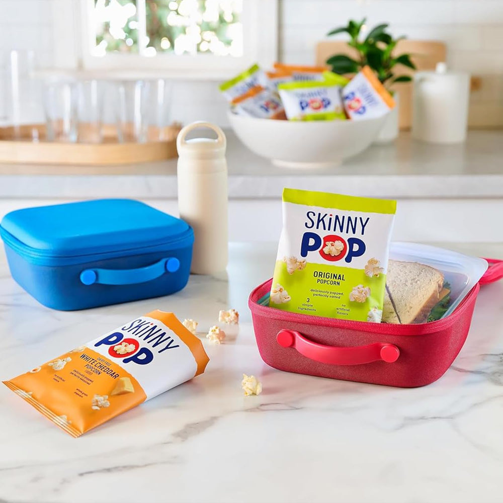 SkinnyPop 40ct variety pack display, convenient snack option for busy days