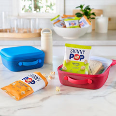 SkinnyPop 40ct variety pack display, convenient snack option for busy days