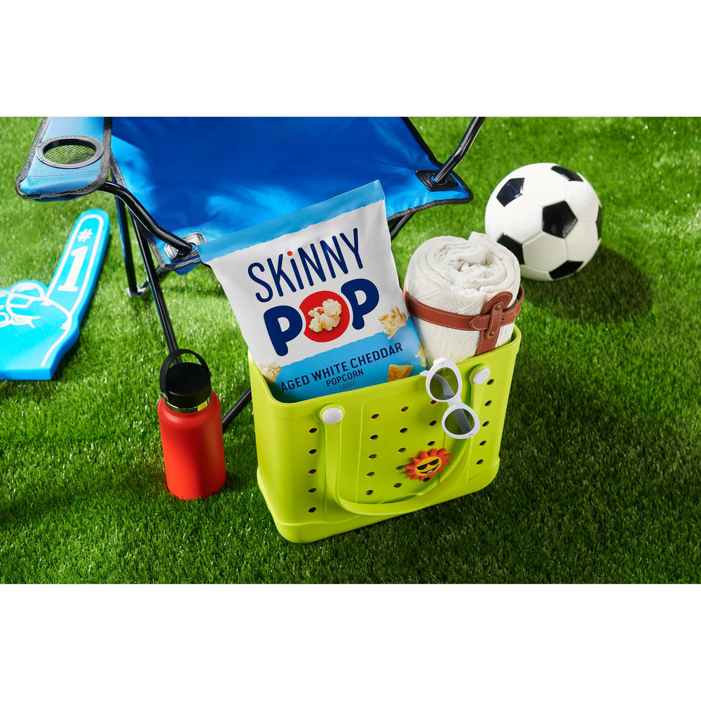 Snack bowl filled with SkinnyPop for movie night or family gatherings
