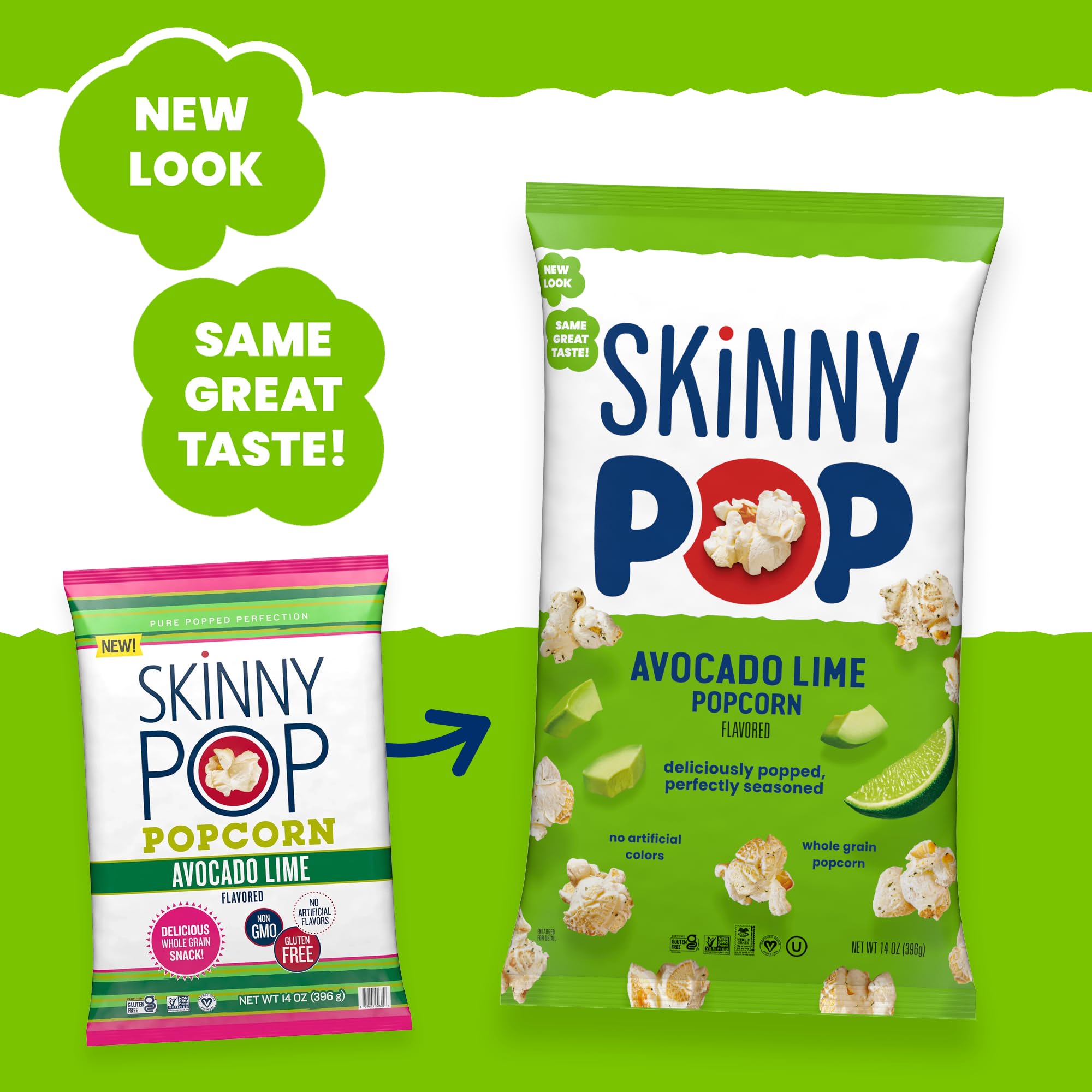 SkinnyPop Avocado Lime popcorn being enjoyed at a casual gathering