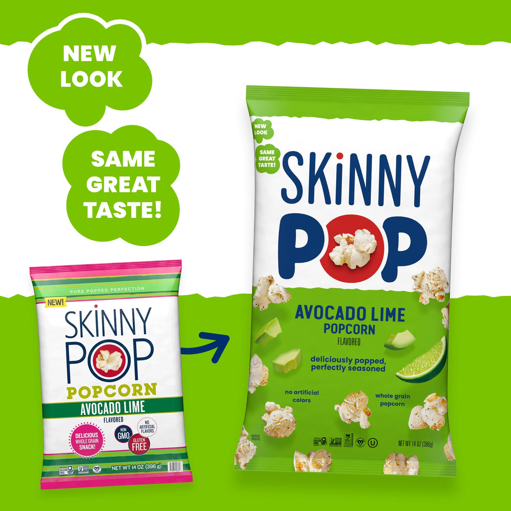 SkinnyPop Avocado Lime popcorn being enjoyed at a casual gathering