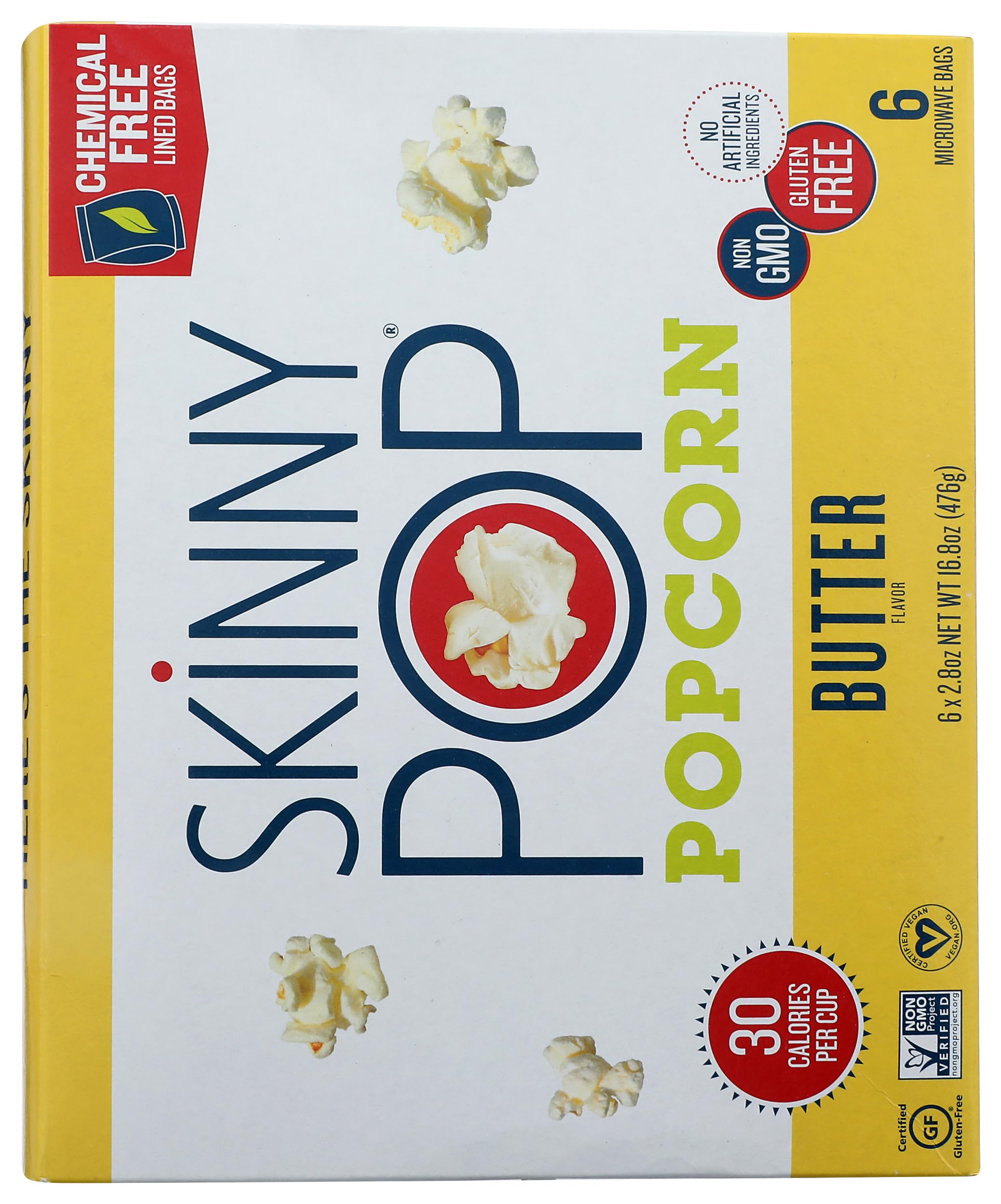 SkinnyPop Butter microwave popcorn steaming aroma inspires cozy movie night