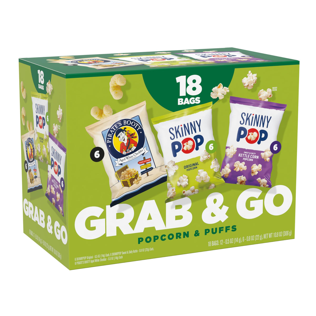 SkinnyPop lunch box multipack box shows convenient on-the-go snacking.