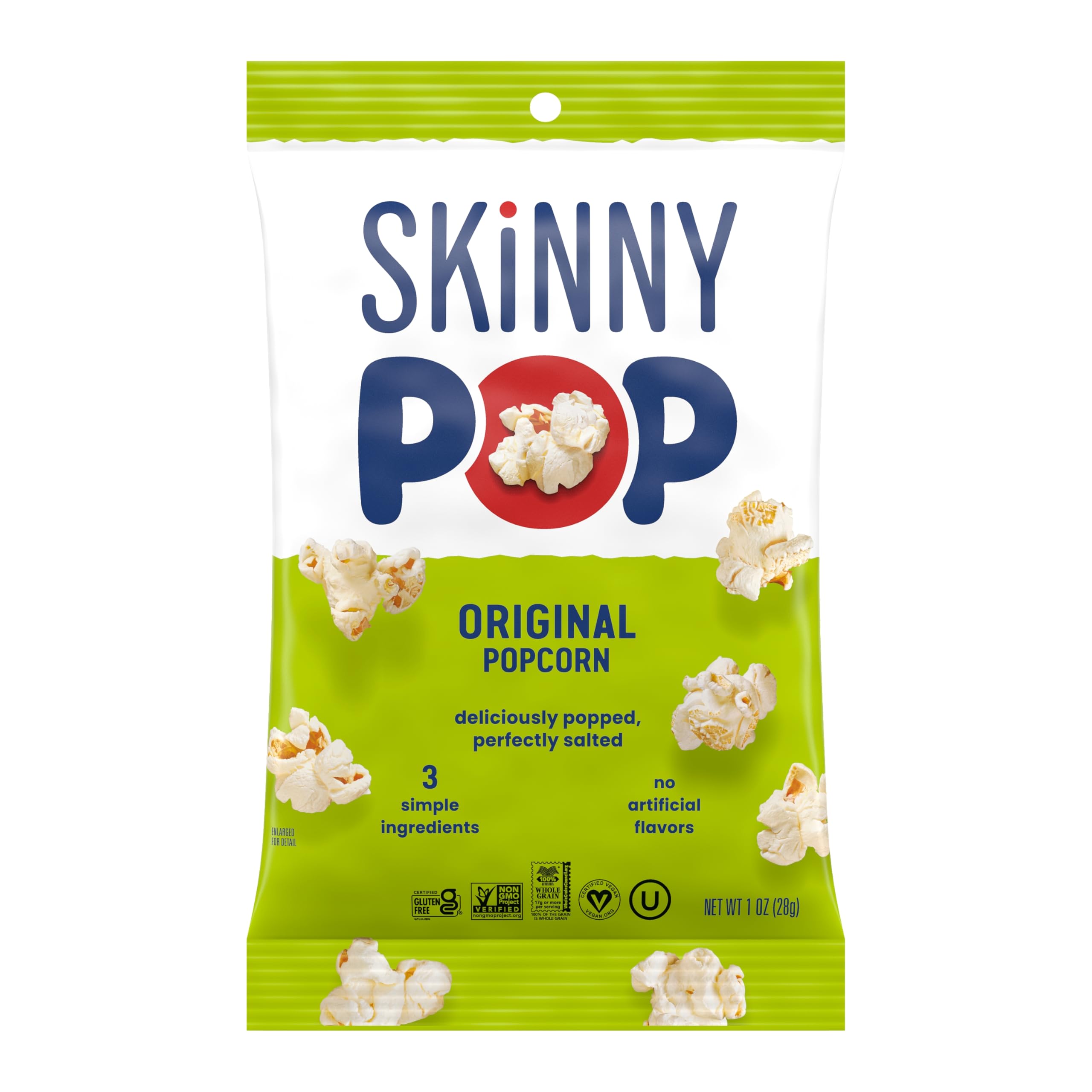 Tree nut-free and peanut-free SkinnyPop Original for safe gatherings.