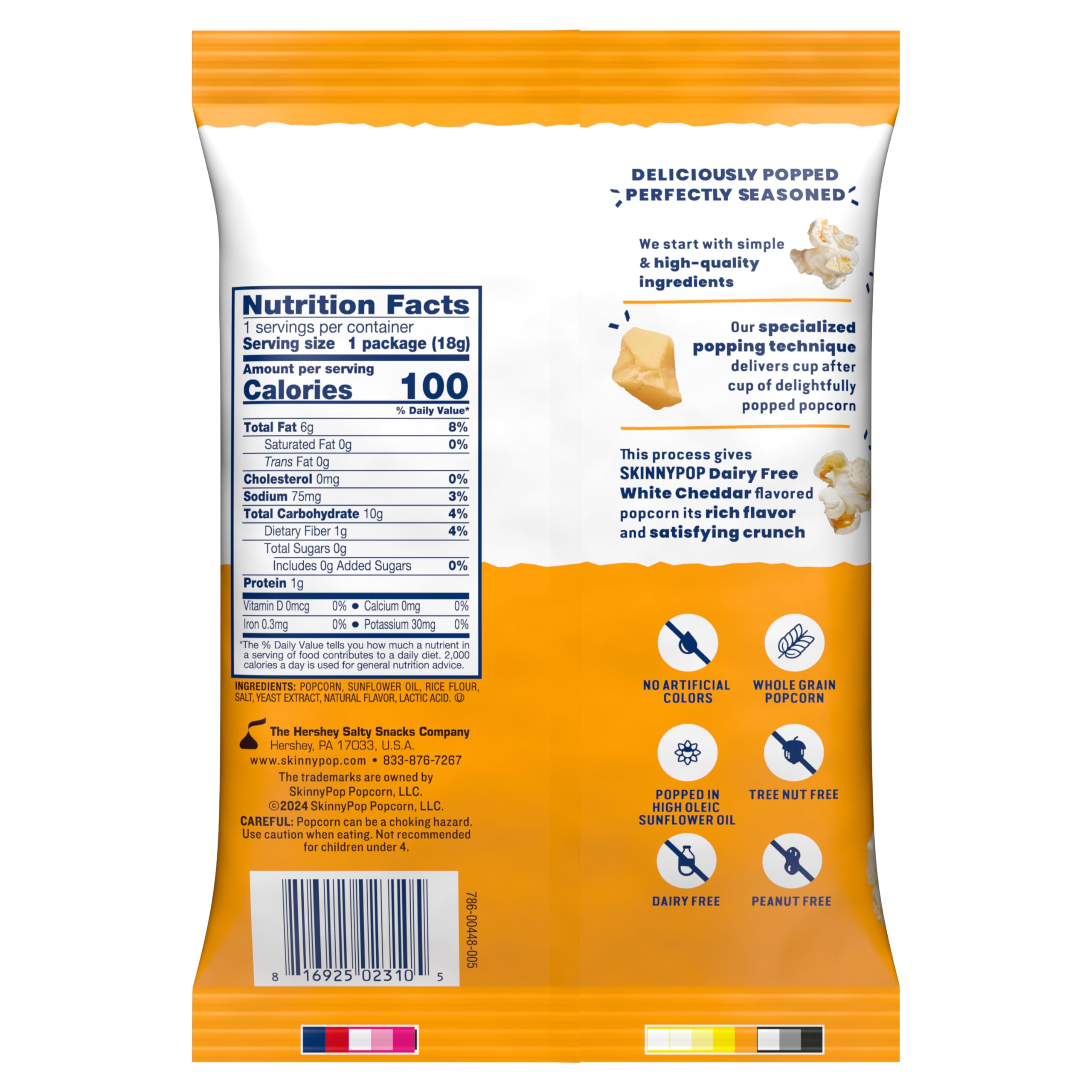 SkinnyPop White Cheddar popcorn bag shared during game night