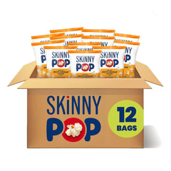 SkinnyPop White Cheddar snack pack 12ct for on-the-go convenience.
