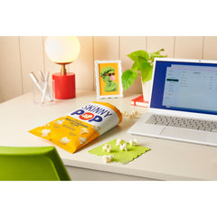 SkinnyPop whole grain popcorn ingredients label front and center.