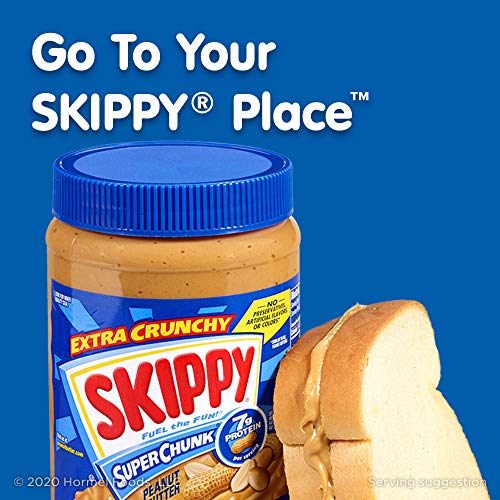 SKIPPY 7g protein per serving label highlighting protein-rich snack.