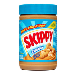 SKIPPY Creamy Peanut Butter paired with fruit for a quick energy-boost snack.