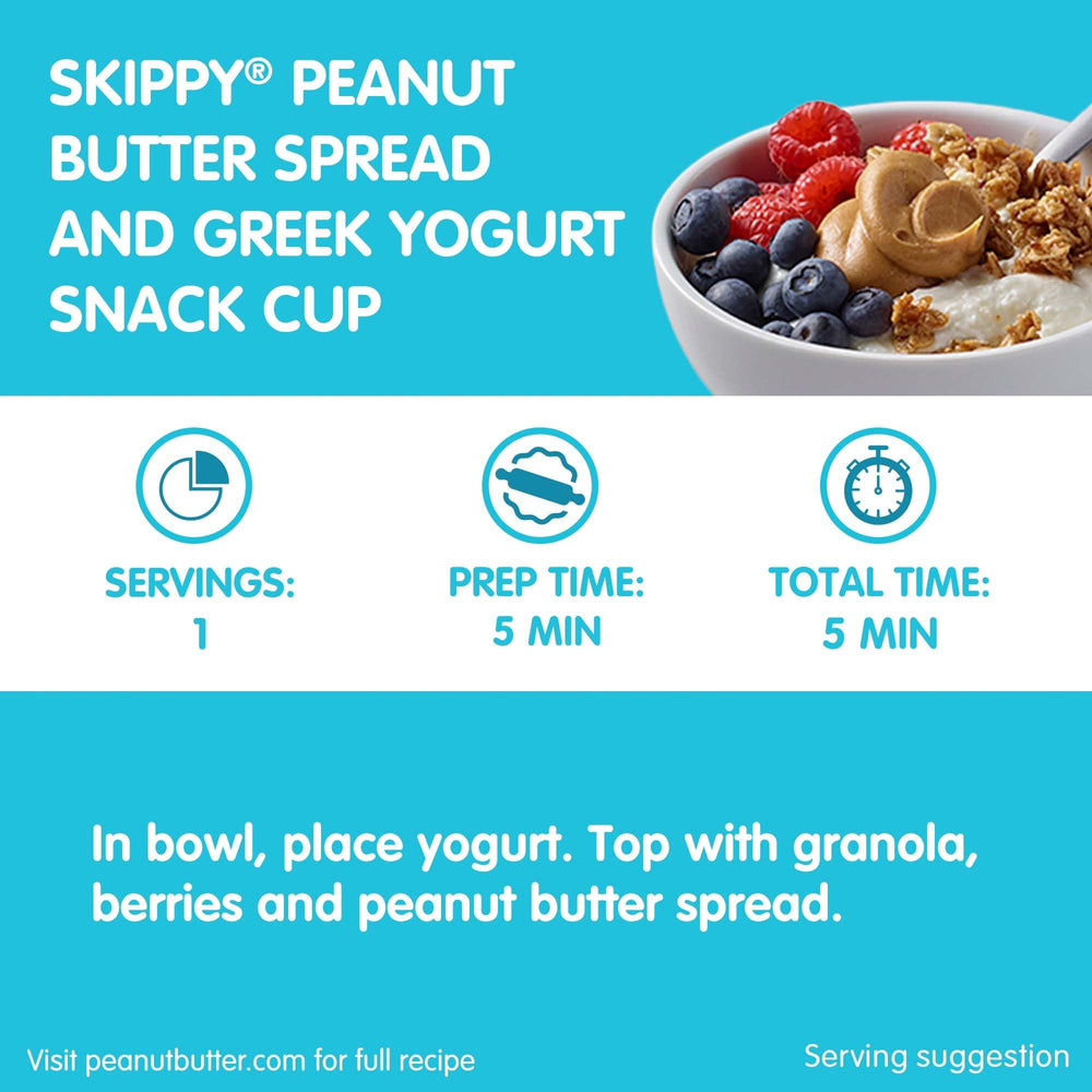 SKIPPY peanut butter contains no preservatives for simple pantry use.