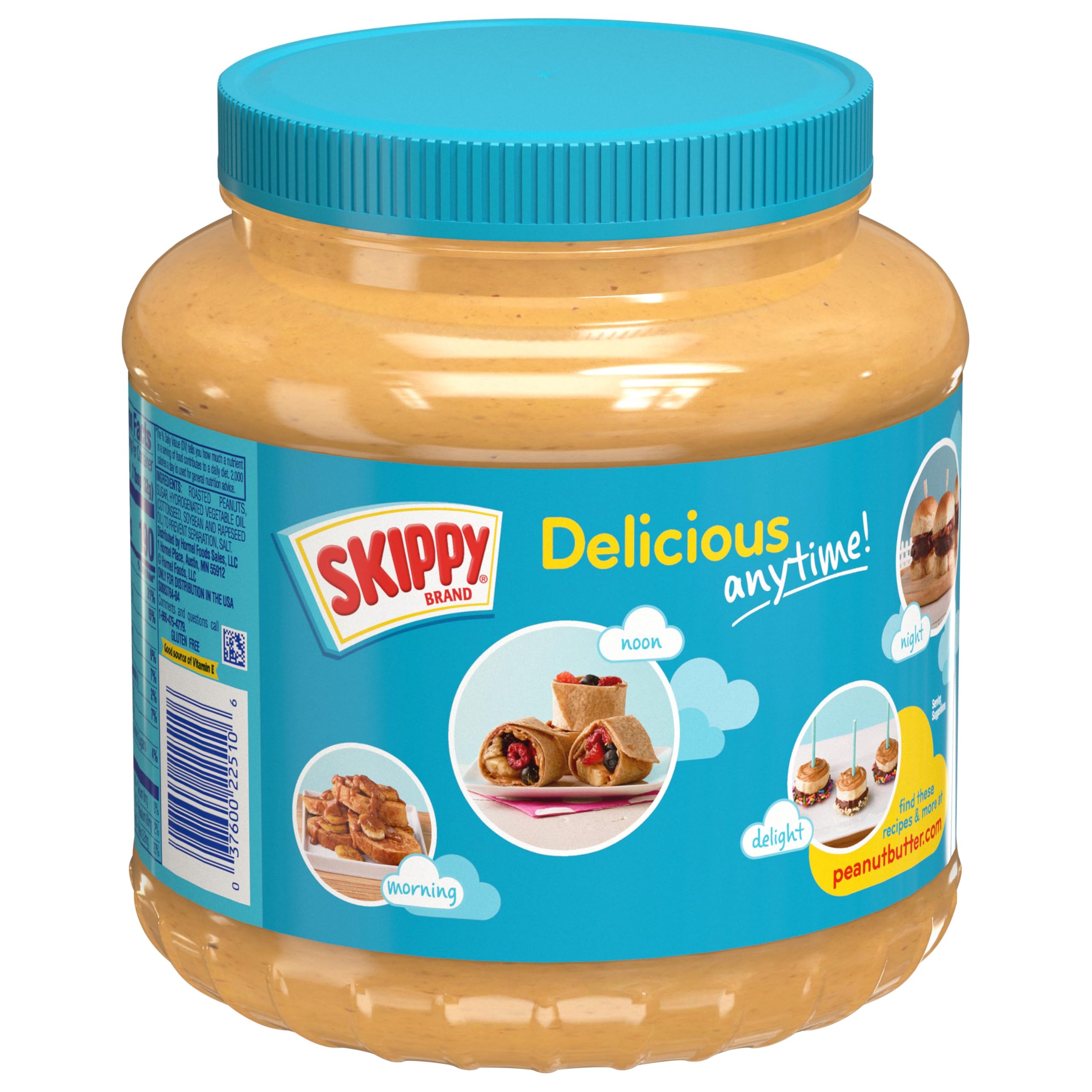 SKIPPY creamy spread on toast for a quick protein snack