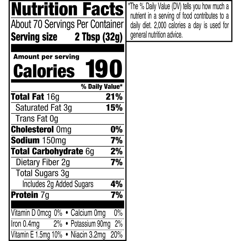 Roasted peanuts and ingredients visible in SKIPPY Creamy Peanut Butter