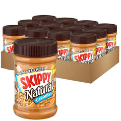 SKIPPY natural peanut butter spread creamy 15oz jar—protein boost