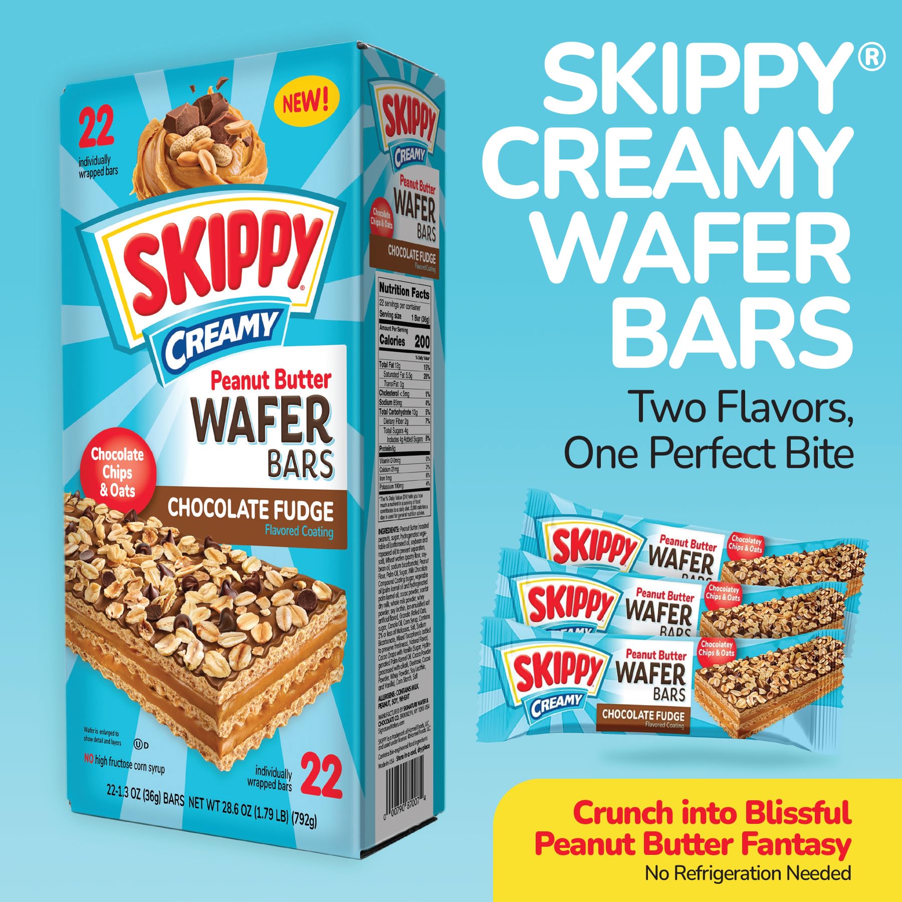 SKIPPY on-the-go portable snack scene featuring a single bar