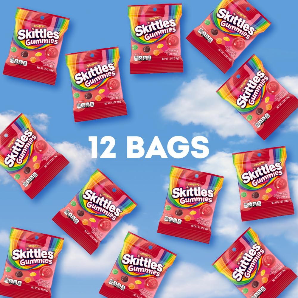 Skittles Gummies Original lunchbox or bag on-the-go, bright treats for every break.