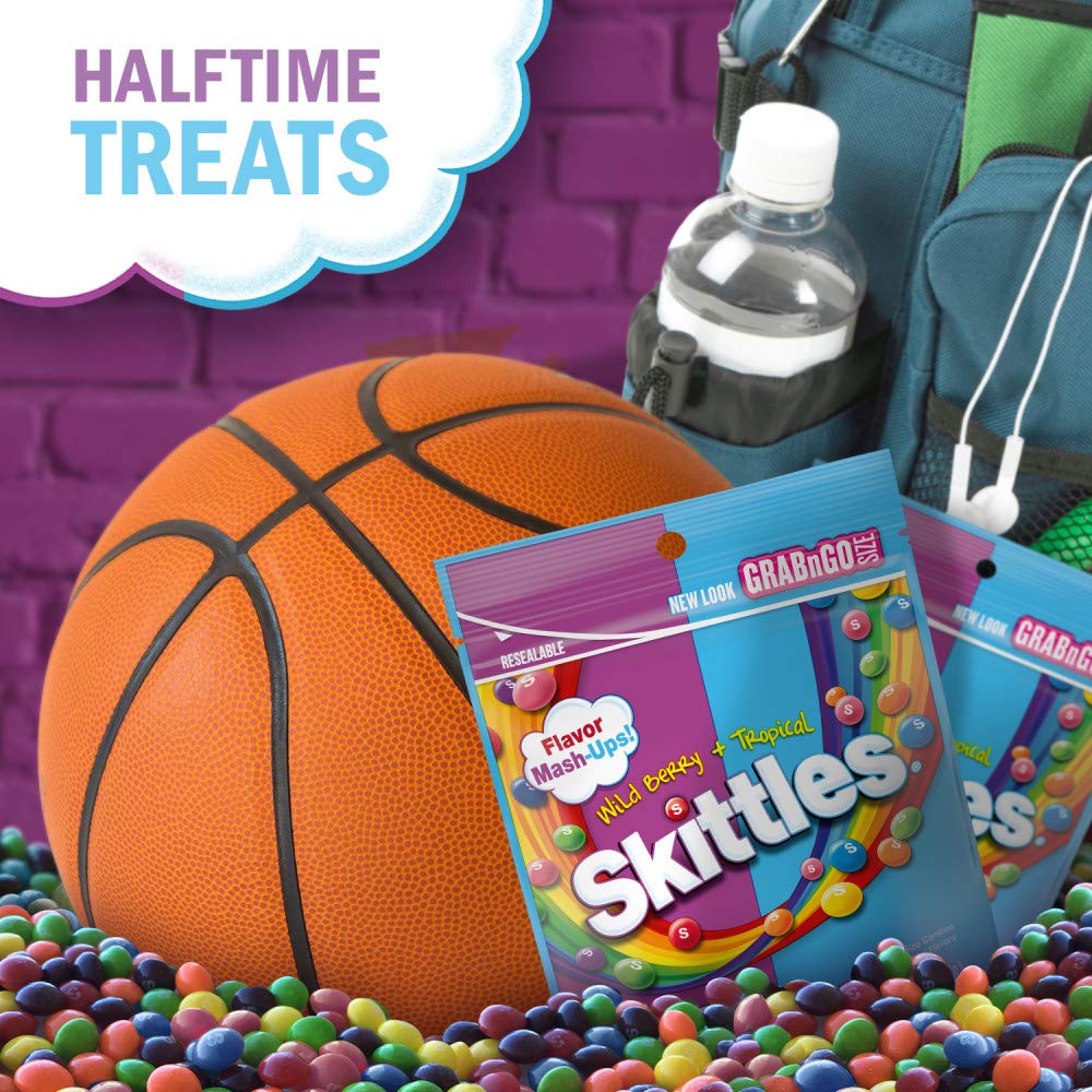 Bright color variety of Skittles Mash-Ups appealing to candy lovers.