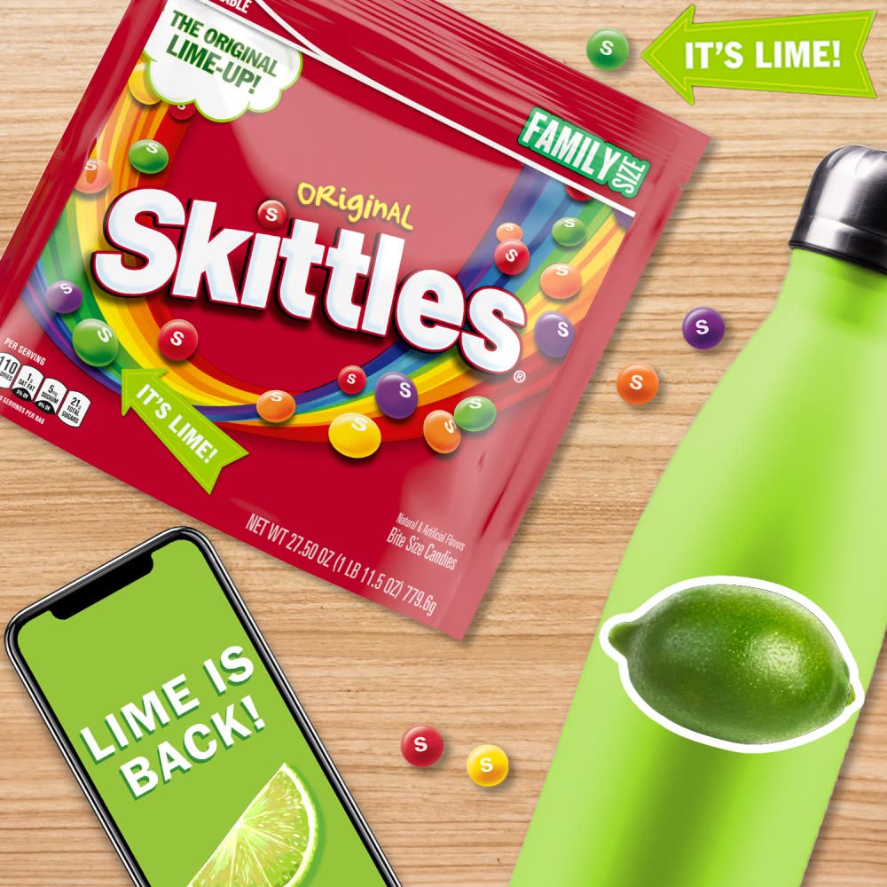 Skittles chewy candy for road trips and on-the-go snacks