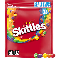 Skittles Original 50oz bag ready for party sharing and snacking
