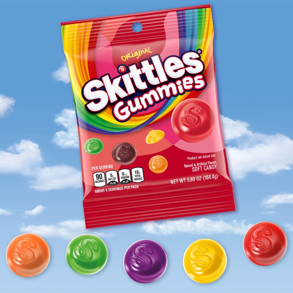 Skittles Original gummies ready to share with family and friends
